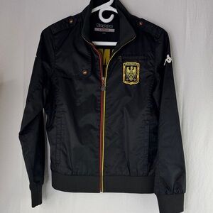 Kappa Men's Black Bomber Jacket with Germany Crest